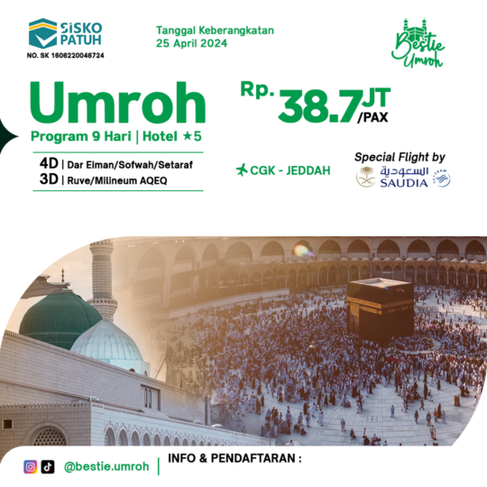 Umroh Hotel Bintang 5 | 9 Hari