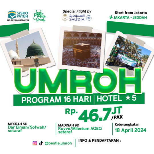 Umroh Hotel Bintang 5 | 16 Hari